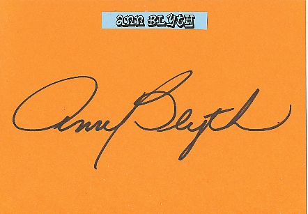 Ann Blyth  Film & TV Autogramm Karte original signiert 