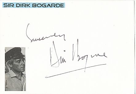 Dirk Bogarde † 1999  Film & TV Autogramm Karte original signiert 
