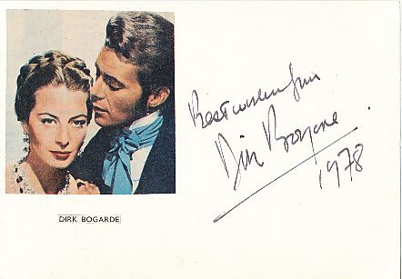 Dirk Bogarde † 1999  Film & TV Autogramm Karte original signiert 