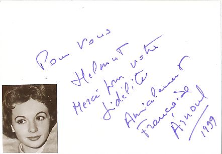 Francoise Arnoul † 2021  Film & TV Autogramm Karte original signiert 