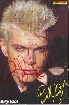 Billy Idol  Musik Autogrammkarte original signiert 