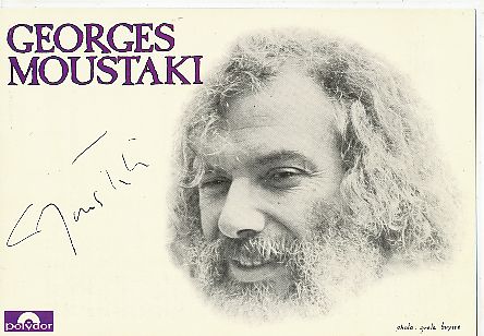 Georges Moustaki † 2013  Musik Autogrammkarte original signiert 