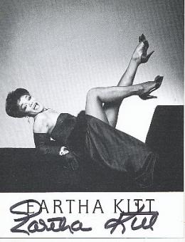 Eartha Kitt † 2008  Musik Autogrammkarte original signiert 