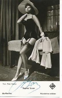 Sophia Loren  Film + TV Autogrammkarte original signiert 