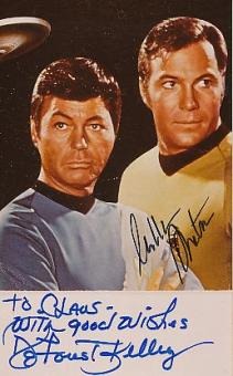 DeForest Kelley † 1999 & William Shatner  Raumschiff Enterprise  Film + TV Autogramm Foto original signiert 