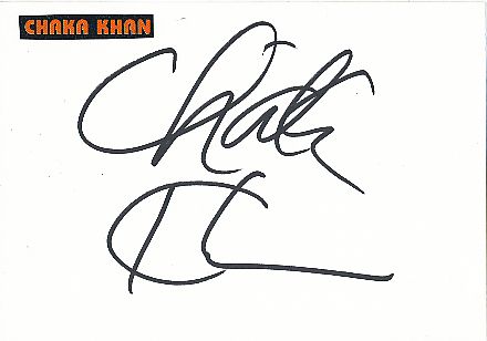 Chaka Khan  Musik Autogramm Karte original signiert 