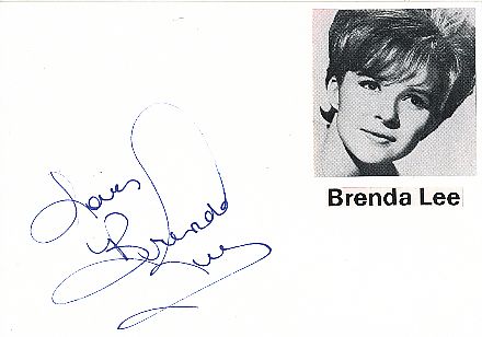 Brenda Lee  Musik Autogramm Karte original signiert 