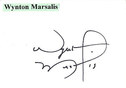 Wynton Marsalis  USA Jazz Trompeter  Musik Autogramm Karte original signiert 