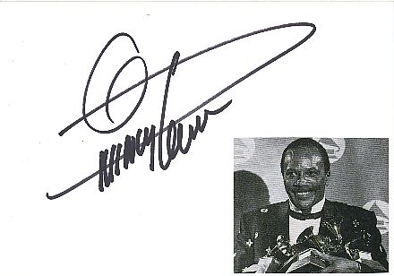 Quincy Jones  Musik Autogramm Karte original signiert 