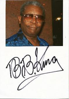 B. B. King † 2015  Blues Legende  Musik Autogramm Karte original signiert 