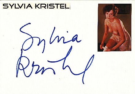 Sylvia Kristel † 2012  Nackt Film+ TV  Autogramm Karte original signiert 