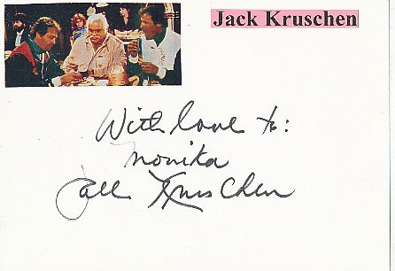 Jack Kruschen † 2002  Film+ TV  Autogramm Karte original signiert 