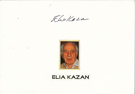 Elia Kazan † 2003 Regisseur  Film+ TV  Autogramm Karte original signiert 
