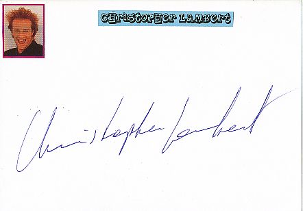 Christopher Lambert  Film+ TV  Autogramm Karte original signiert 