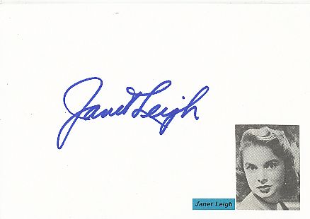 Janet Leigh † 2004  Film+ TV  Autogramm Karte original signiert 