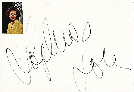 Sophia Loren  Film+ TV  Autogramm Karte original signiert 