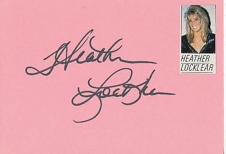 Heather Locklear  Film+ TV  Autogramm Karte original signiert 