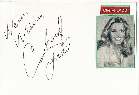 Cheryl Ladd  Film+ TV  Autogramm Karte original signiert 