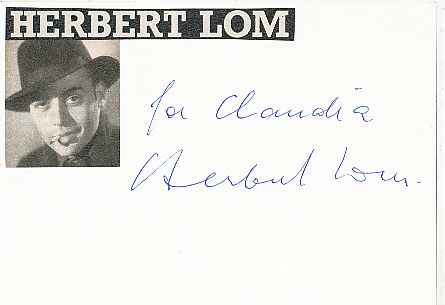 Herbert Lom † 2012  Film+ TV  Autogramm Karte original signiert 