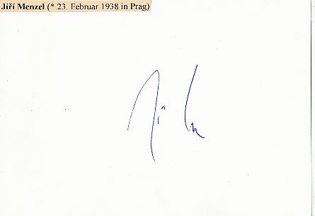 Jiri Menzel † 2020  Film+ TV  Autogramm Karte original signiert 