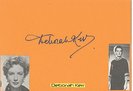 Deborah Kerr † 2007  Film+ TV  Autogramm Karte original signiert 