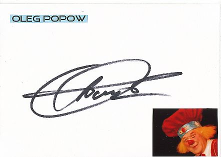 Oleg Popov † 2016 Clown Legende  Autogramm Karte original signiert 