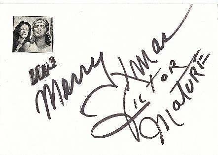 Victor Mature † 1999  Film & TV Autogramm Karte original signiert 