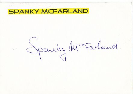 George "Spanky" McFarland † 1993  Film & TV Autogramm Karte original signiert 