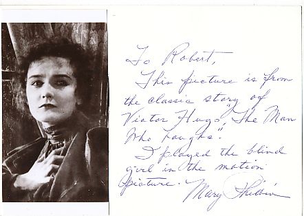 Mary Philbin † 1993 Stumm  Film & TV Autogramm Karte original signiert 