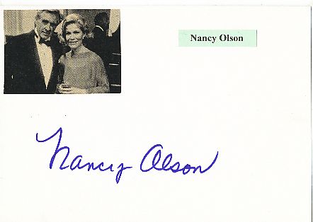 Nancy Olson  Film+ TV  Autogramm Karte original signiert 