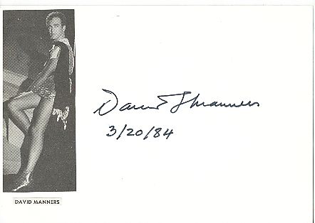 David Manners † 1998  Film & TV Autogramm Karte original signiert 