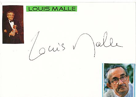 Louis Malle † 1995  Regisseur  Film & TV Autogramm Karte original signiert 