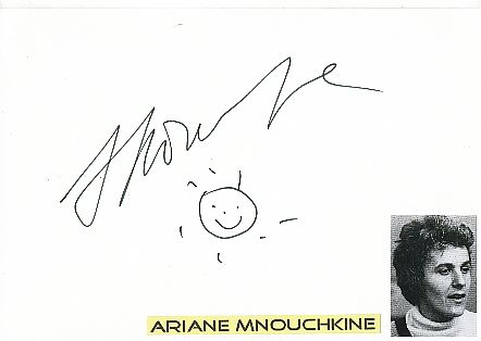 Ariane Mnouchkine  Regisseurin  Film+ TV  Autogramm Karte original signiert 