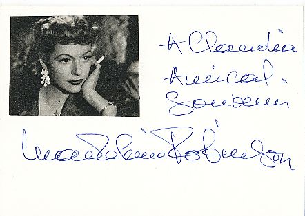 Madeleine Robinson † 2004  Film & TV Autogramm Karte original signiert 