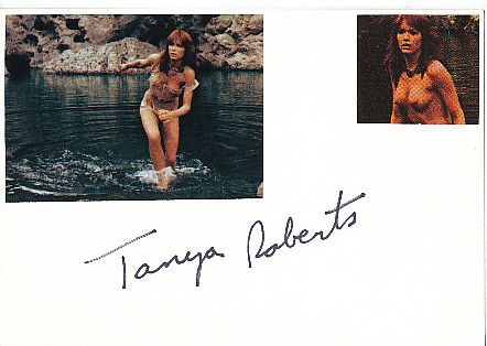 Tanya Roberts † 2021  Film & TV Autogramm Karte original signiert 