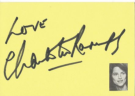 Charlotte Rampling  Film+ TV  Autogramm Karte original signiert 