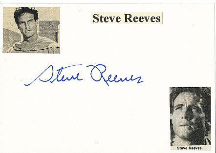 Steve Reeves † 2000  Film & TV Autogramm Karte original signiert 