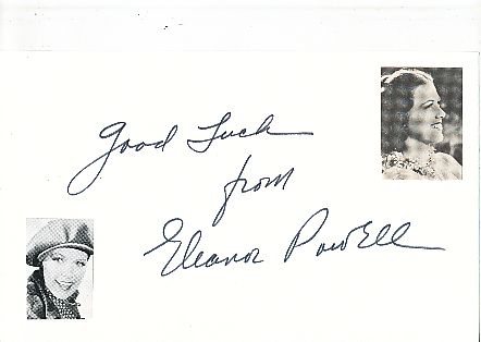 Eleanor Powell † 1982  Film & TV Autogramm Karte original signiert 