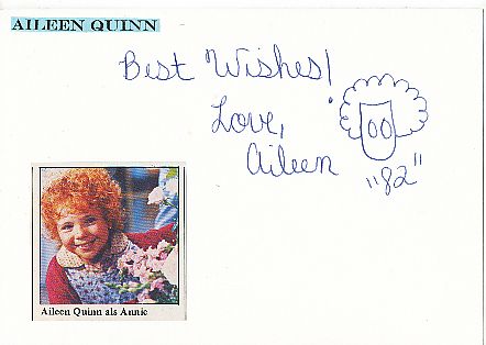 Aileen Quinn  Film+ TV  Autogramm Karte original signiert 