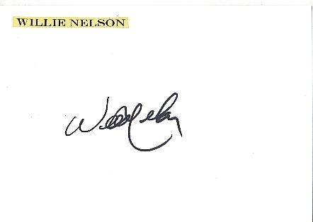 Willie Nelson  Musik  Autogramm Karte original signiert 