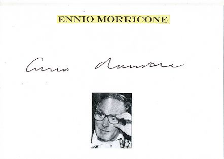 Ennio Morricone † 2020  Musik  Autogramm Karte original signiert 