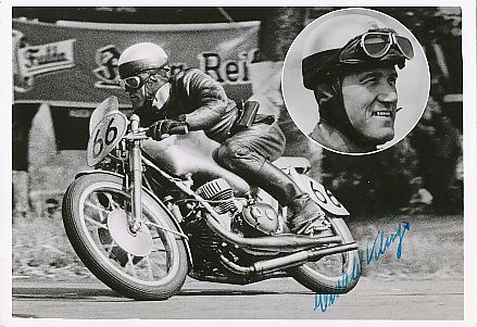 Ewald Kluge † 1964  DKW  Motorrad Sport Autogrammkarte original signiert 