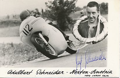 Bert Schneider † 2009  Motorrad Sport Autogrammkarte original signiert 