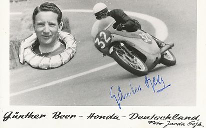 Günther Beer † 2012  Motorrad Sport Autogrammkarte  original signiert 