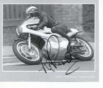 Phil Read  GB  7 x Weltmeister  Motorrad Sport Autogrammkarte  original signiert 