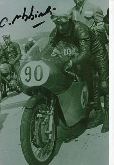 Carlo Ubbiali † 2020  Italien 9 x Weltmeister  Motorrad Sport Autogramm Foto original signiert 