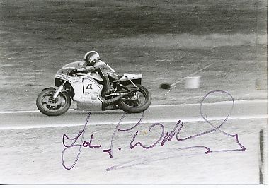John Williams † 1978  GB  Motorrad Sport Autogramm Foto original signiert 