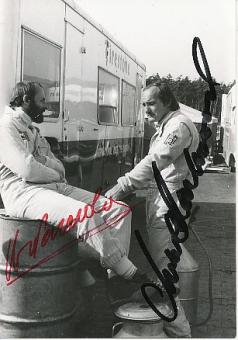 Mike Hailwood † 1981 & Henri Pescarola  Formel 1 & Motorrad Sport Autogramm Foto original signiert 