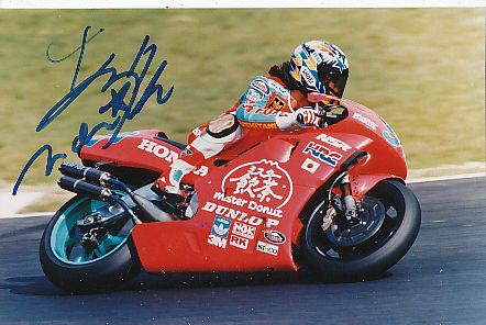 Norick Abe † 2007 Japan  Motorrad Sport Autogramm Foto original signiert 