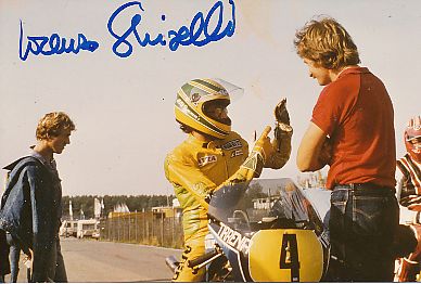 Lorenzo Ghiselli  † 1985  Italien  Motorrad Sport Autogramm Foto original signiert 